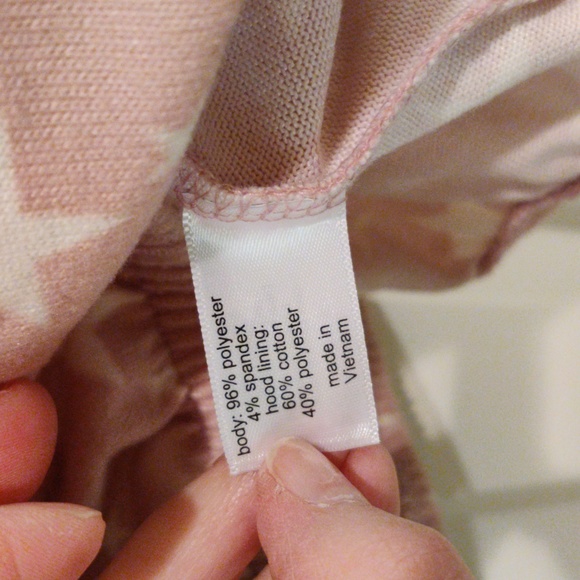 Lane Bryant Pink and white stars hooded sweatshirt size 22/24 - Picture 7 of 11